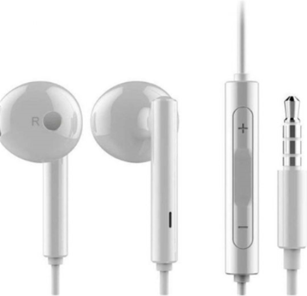 Huawei branded wired earphone/ Semi-in ear. White