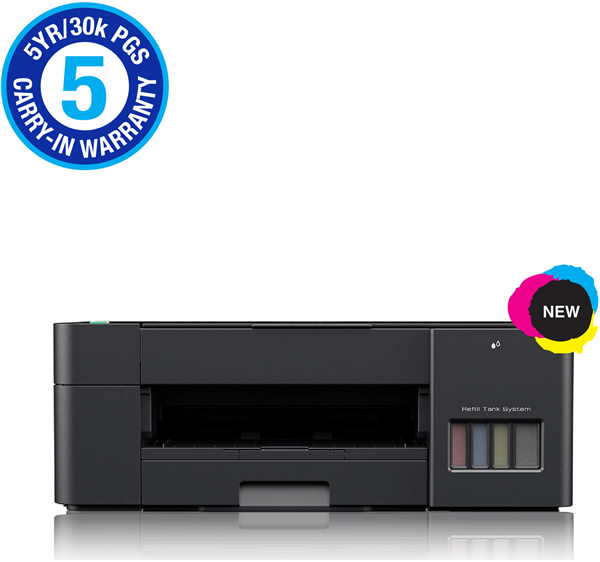 Brother DCP-T220 3-in-1 Ink Tank Printer - USB only (5YR / 30 000 Page Carry In Warranty)