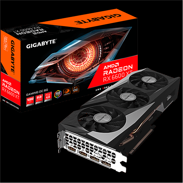 GIGABYTE AMD RADEON RX6600 XT GAMING OC 8GB GDDR6/ PCIe4.0 x8/ HDMI x2/ DP x2/ 8K Ready/ VR.